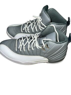 Nike Men's Gray and White High-Top Sneakers